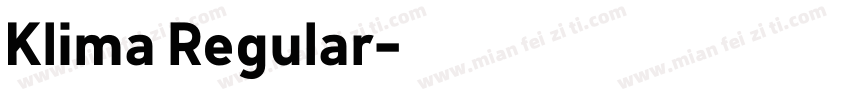 Klima Regular字体转换